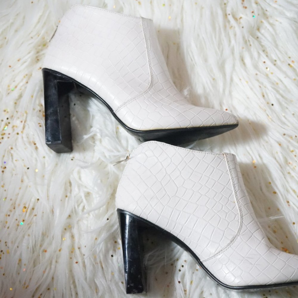 ASOS White Ankle Boots